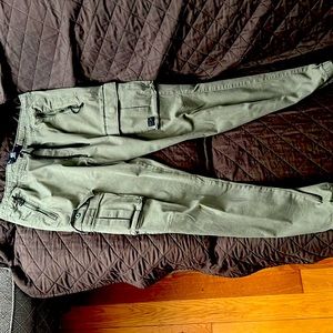 green cargo joggers